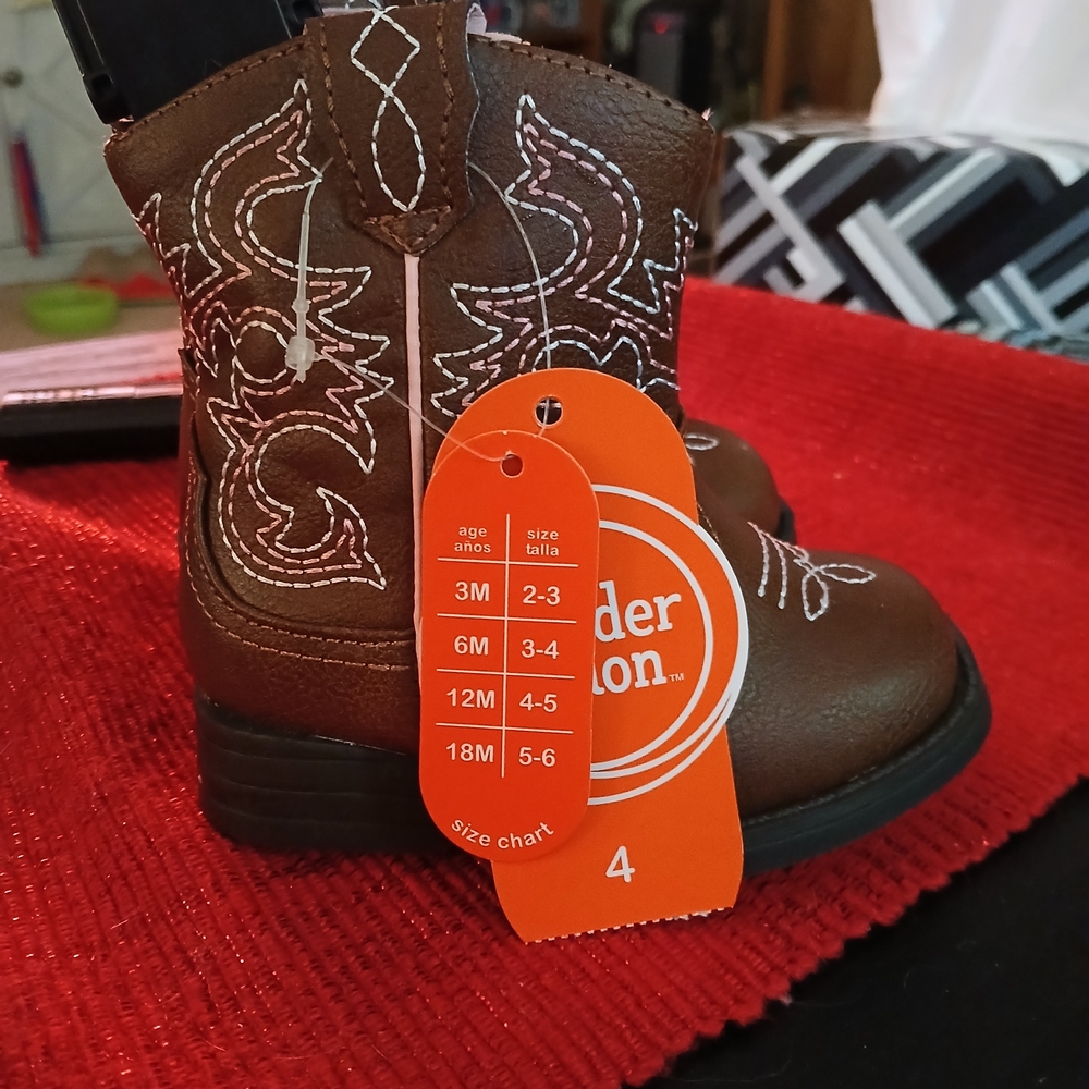 Wonder Nation Brown Kids Boots